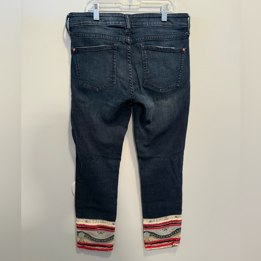 Anthropologie Pilcro Boho Patchwork Stet Denim Jeans Size 27 Boho Festival - Picture 4 of 6
